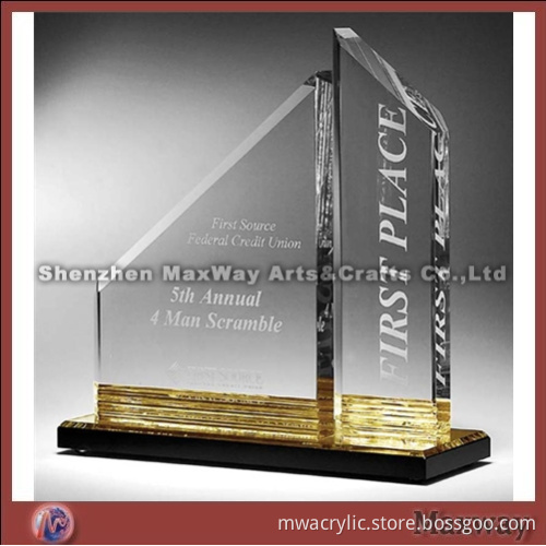Pure Custom Golden Base Acrylic Award Plaque